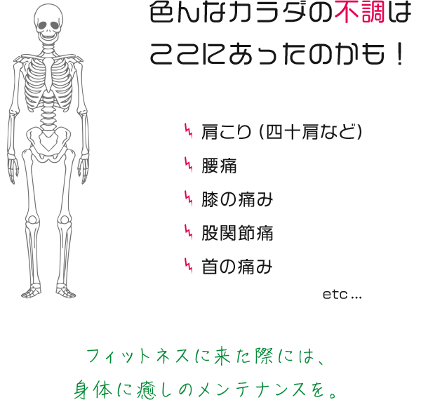 色んなカラダの不調はここにあったのかも！